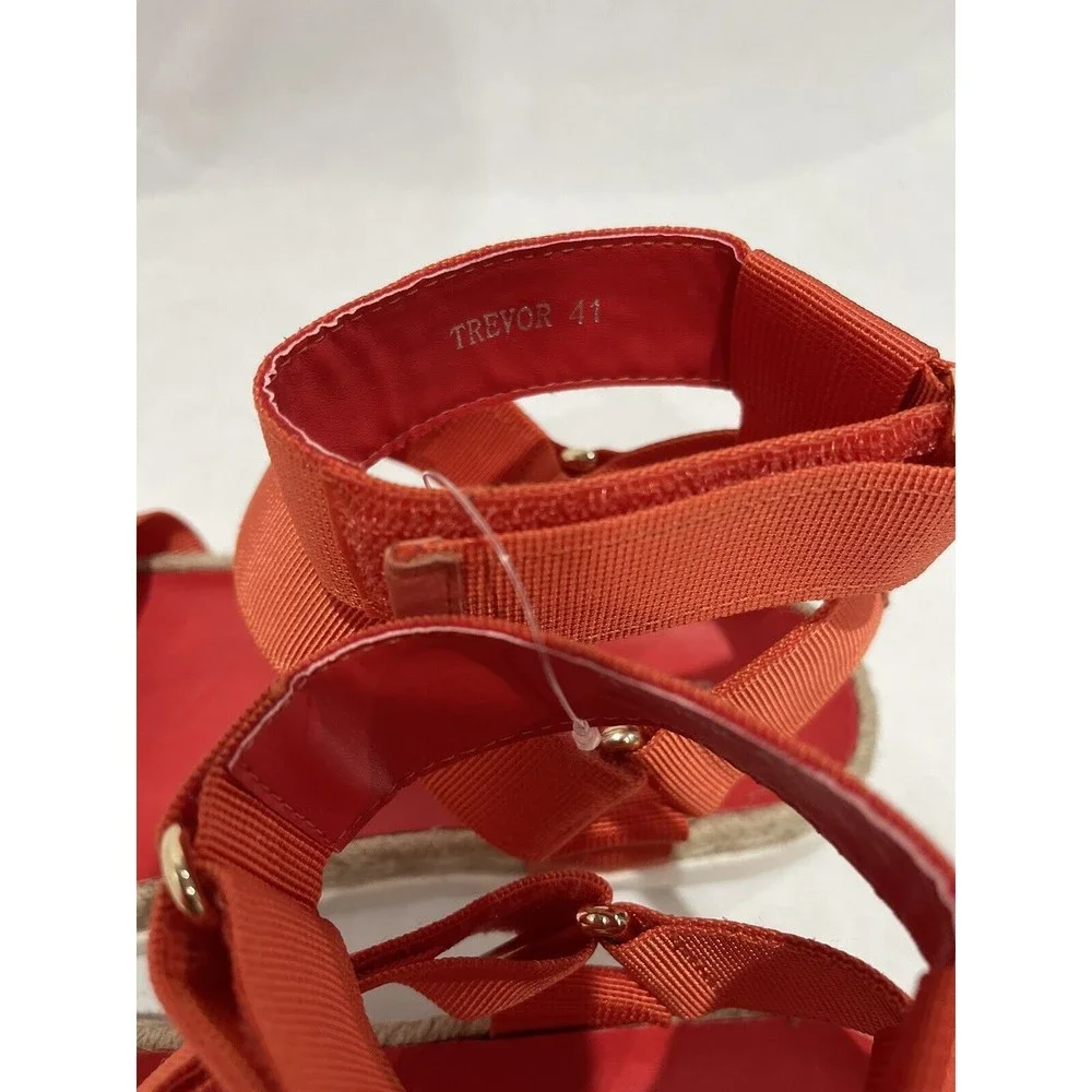 Silent D Women's Trevor Platform Gladiator Red Sandal Shoes US 10/ EU 41
